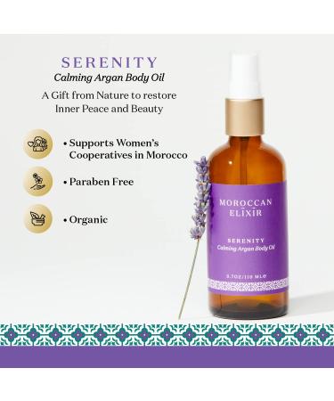 Shop Serenity Calming Body Argan Oil for Women - Natural Aromatherapy for Relaxation & Inner Peace | Paraben Free 1.7 oz - Buy Online on GoSupps.com
