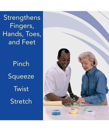 Sammons Preston Therapy Putty - 6oz Extra Firm Gray Theraputty for Hand Exerciser & Rehabilitation - Improve Grip Strength - Occupational Therapy - Buy Online on GoSupps.com