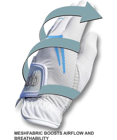 CaddyDaddy Claw Womens Golf Glove - Breathable & Superior Fit - White Medium-Large Right - Buy Online on GoSupps.com