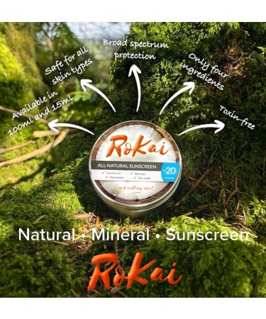 RoKai All-Natural Mineral Sunscreen SPF20 | 4 Ingredients & Plastic Free - Best Eco-Friendly Skin Protection - Buy Online on GoSupps.com