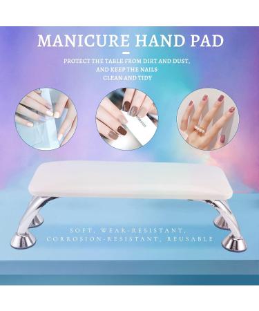 ciyeu Hand Rest Pillow Leather Nail Hand Cushion Manicure Pillow for Salon Home Use Nail Art Hand Cushion White - Buy Online on GoSupps.com