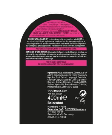 NIVEA Biphase Black MicellAir 400ml - Refreshing Cleansing Water for All Skin Types - Fast International Shipping - Buy Online on GoSupps.com