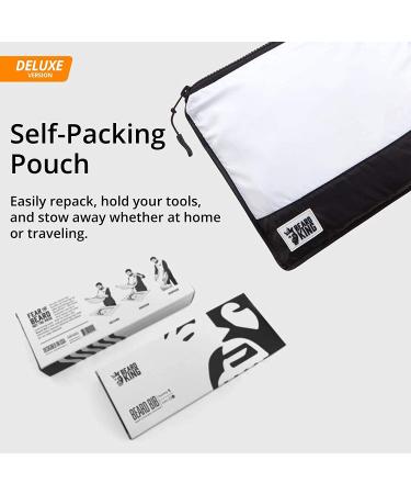 Beard King Beard Bib Apron for Men - White Deluxe Version | Shark Tank Original | Hair Catcher for Shaving & Trimming - Grooming Accessory for Dad or Husband - One Size Fits All - Buy Online on GoSupps.com