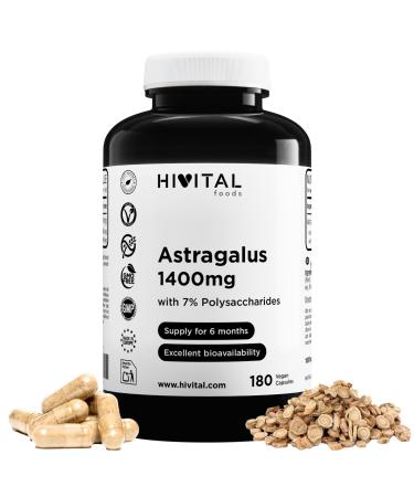 Astragale 1400 mg. 180 g lules v g taliennes pour 6 mois de traitement. Extrait naturel d'Astragale avec 7% de Polysaccharides. Fabriqu en Europe par HIVITAL