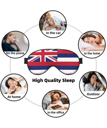 Silky Hawaii Flag Sleep Masks | Soft Satin Eye Cover for Travel & Naps - Unisex Blindfold - Buy Online on GoSupps.com