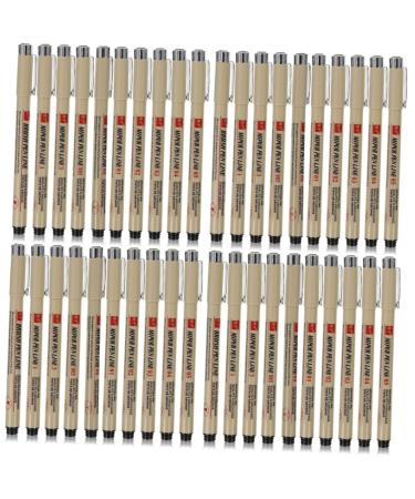 COHEALI Undercl 40 Pcs Waterproof Hook Line Waterproof Eyeliner Black Micro-pen Professional Art Pens Thin Line Writing Pens As Shownx4pcs 1 count (Pack of 1)