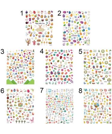 Adhesive DIY Manicure Chick Egg Nail Slider Nail Art Sticker Shining Decals Easter Nail Sticker Nails Decal(6) Style6 - Buy Online on GoSupps.com