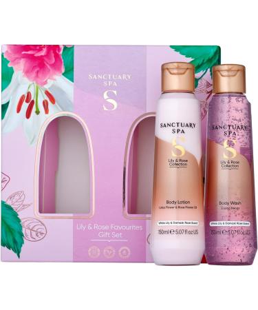 Sanctuary Spa Lily and Rose Gift Set - 300ml | Vegan & Cruelty Free | Ideal for Women's Birthday & Christmas - Buy Online on GoSupps.com