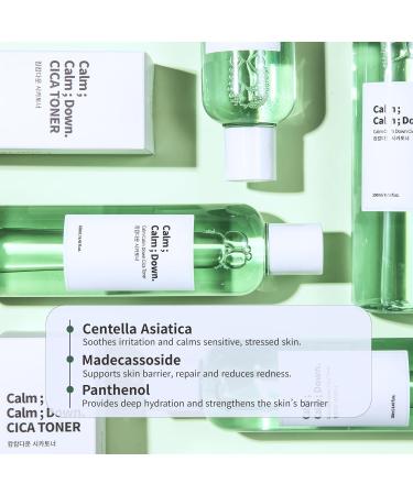 Calm Calm Down CICA Ampoule Toner Daily Hydrating & Soothing Toner for Sensitive, Acne-Prone Skin with Centella & Madecassoside | Korean Skincare 8.45 fl.oz - Buy Online on GoSupps.com
