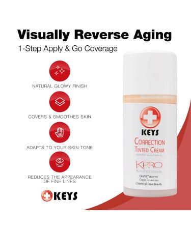 Keys Care KPRO Hydrating Tinted Correction Cream - All-Natural Hypoallergenic Smooths Fine Lines | International Shipping - Buy Online on GoSupps.com