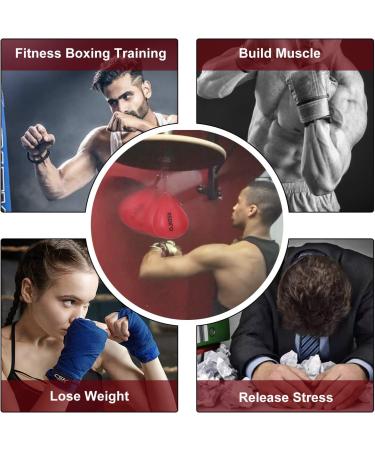 Redipo Superior Boxing Speed Bag - PU Leather Punching Ball for Gym & MMA - Heavy Duty Swivel Ball for Speed & Reflex Training - Red (10x7) - Buy Online on GoSupps.com
