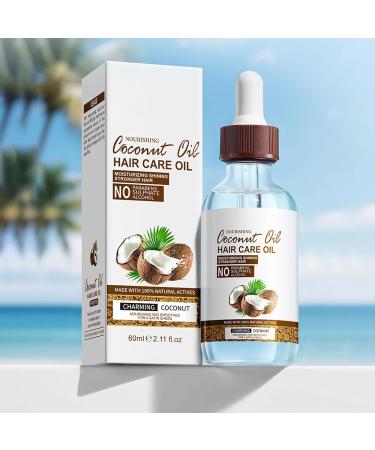 Lightweight Hair Oil Softens Texture 60ml Moisturizing Scalp Oil Nourishing Hair Serum Gentle and Non-Greasy For Damaged Sensitive Dry Fine Curly Hair - Buy Online on GoSupps.com