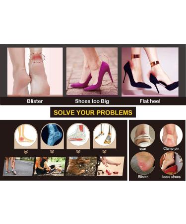 Premium Leather Heel Pads - Comfortable Liner Cushions & Heel Grips for Loose Shoes (5 Pairs 0.2 Inch Nude) - Prevent Slip & Abrasions - Buy Online on GoSupps.com