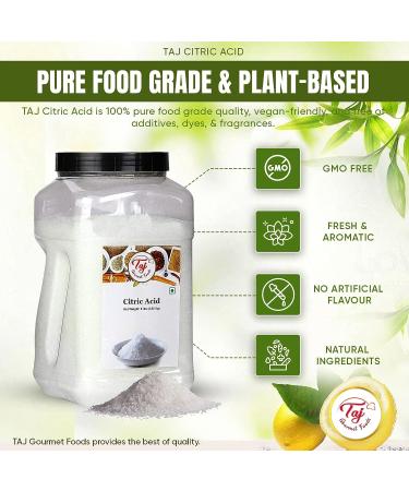 TAJ Citric Acid 8lbs - 100% Food Grade All Natural Cleaning Agent & Beauty Ingredient for DIY Bath Bombs - Buy Online on GoSupps.com
