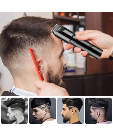 KEMEI Black Hair Clippers for Men - Professional Adjustable Cordless Haircut Clipper USB Rechargeable KM-3293 - Buy Online on GoSupps.com