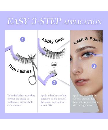 BEYELIAN DIY Lash Extension Kit - Softest & Lightest Band - 5 Pairs Cluster & Individual Lashes for Volume & Natural Look - False Eyelashes with Applicator Tool & Glue Adhesive - Buy Online on GoSupps.com