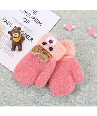 IEasey Cute Bear Baby Toddler Winter Mittens - Bear-Pink (0-3 Years) - Buy Online on GoSupps.com