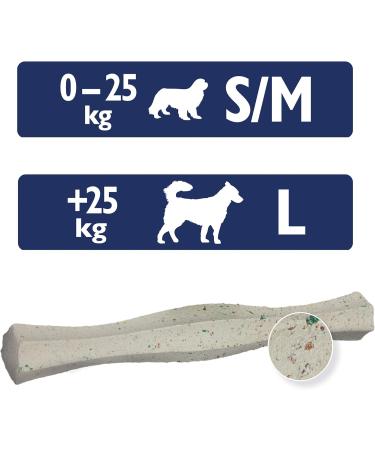 CLENZ-A-DENT Large Dog Dental Chews - 100% Vegetarian Dog Dental Sticks - Natural Dog Toothbrush and Dog Breath Freshener That Fights Plaque Removes Tartar & Simplifies Dog Teeth Cleaning (12 Pack) 34 g (Pack of 12) - Buy Online on GoSupps.com
