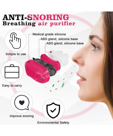 Anti Snoring Nasal Air Purifier - Sleep Apnea Device for Men and Women - Stop Snoring and Improve Sleep Quality - Red - Buy Online on GoSupps.com