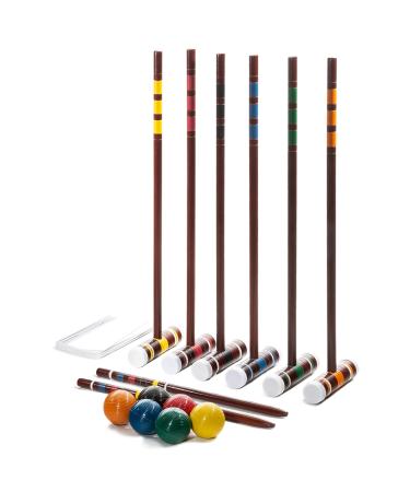 Franklin Sports Croquet Set - Intermediate Croquet Set with Mallets, Balls + Wickets - Family Outdoor + Lawn Game with Stand - Adult + Kids Set - 6 Players - Buy Online on GoSupps.com