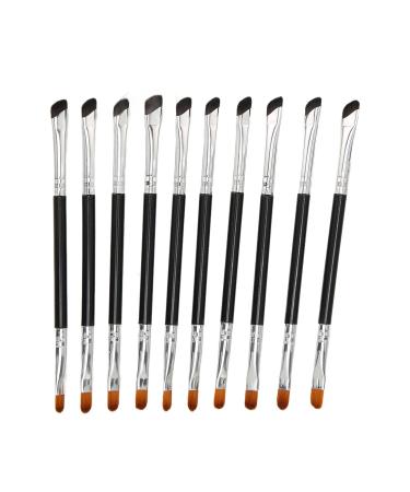 10pcs Sickle Eyeliner Brush Double Ended Sickle Eyeliner Cosmetic Brush Makeup Tool for Women Daily Makeup
