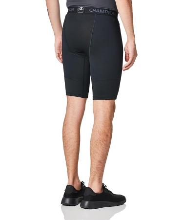 Champion Men's 9 Inch Compression Short in Black - Large Size - Buy Online on GoSupps.com