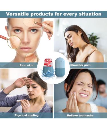 Ice Roller Ice Roller For Face and Eye Ice Facial Ice Roller for Face Eye and Neck Ice Face Mold for Face Shrink Pores Reduce Acne Enhance Your Natural Glow Remove Fine Lines Shrink Pores (Blue) - Buy Online on GoSupps.com