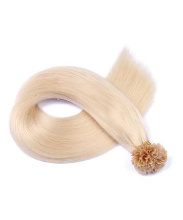 Keratin Bonding Hair Extensions #60 Weissblond - 60cm | 150 Strands 100% Remy Real Hair U-Tip by Novon - High-Quality Extensions - Buy Online on GoSupps.com