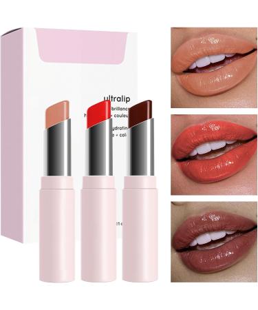 Nourishing Lip Balm | 3 Pack Moisturizing Lip Balm Waterproof for Dry Lips Makeup Supplies for Home Meeting Work Shopping Aokley - Buy Online on GoSupps.com