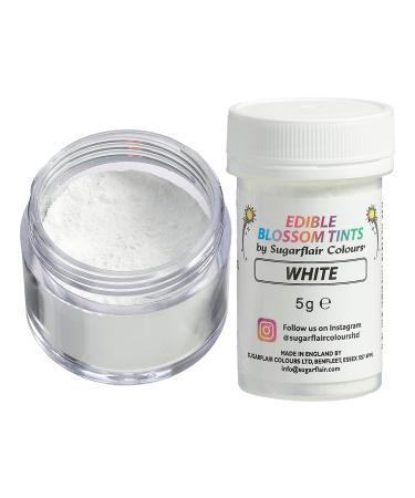 Sugarflair White Food Colouring Powder Dust Use on Cake Surfaces Decorations or Colour Sugarpaste Fondant Icing Chocolate Buttercream Royal Icing Macarons and More! - 5g - Buy Online on GoSupps.com