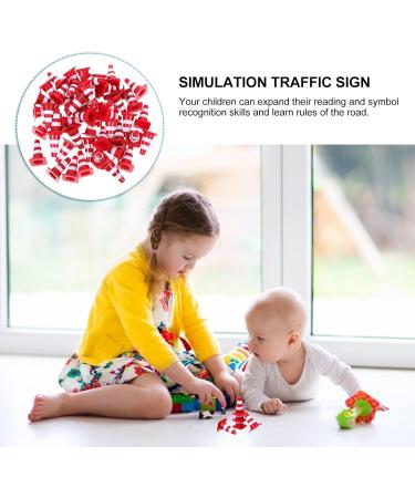 Toyandona 50 Mini Traffic Cone Set - Kids Warning Cones & Fairy Garden Accessories - Perfect Gift for Dollhouse & Mini Landscape Decoration - Buy Online on GoSupps.com