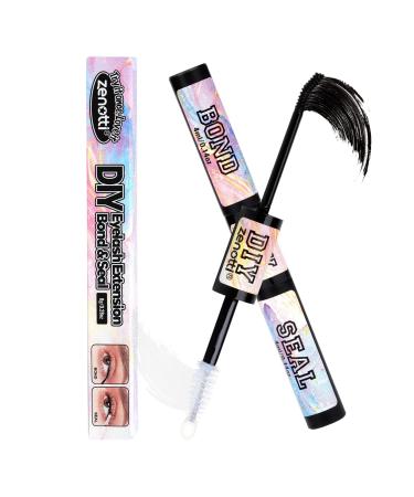 Cluster Lash Glue Bond and Seal for DIY Individual Lash Extensions 2 in 1 Strong Hold Long Lasting Waterproof Eyelashes Glue