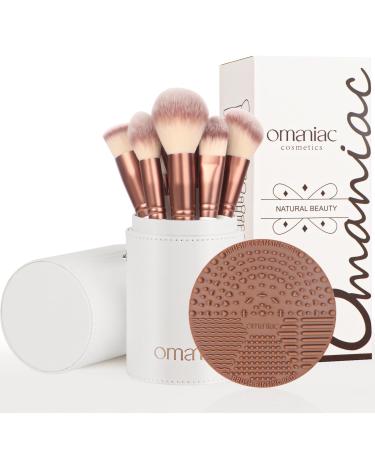 OMANIAC Professional Makeup Brush Set 20 Makeup Brushes with Makeup Brush Cleaner Mat Multi-functional Make up Brushes Set with Makeup Brush Holder Good Gift for Makeup Beginners and Lovers.