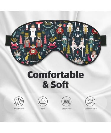 Women's Nutcracker Ballet Eye Mask | Light Blocking Soft & Adjustable for Sleep Travel & Yoga - Buy Online on GoSupps.com