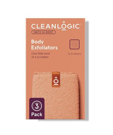 Cleanlogic Bath & Body Exoliating Body Exfoliators Deeply Cleanses The Skin Suitable for All Skin Types Vegan -Friendly - Pack of 3 - Buy Online on GoSupps.com