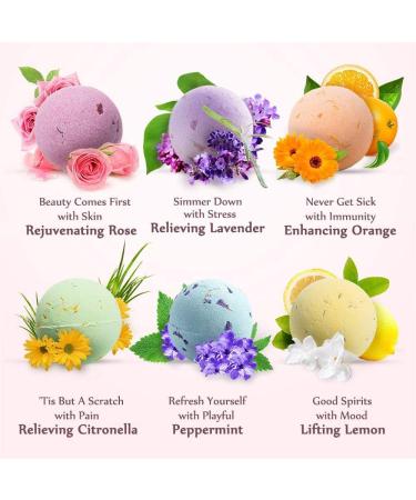 Organic Bath Bombs Gift Set - 12 Fizzy Bubble Bath Bombs with Essential Oils - Vegan Spa Kit for Her, Men, Kids - Birthday Gift Idea - Buy Online on GoSupps.com