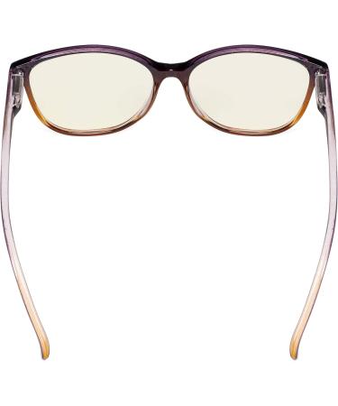 CessBlu Oversize Blue Light Filter Cat-Eye Glasses for Women - Anti Glare UV Protection Reading & Computer Use - Purple 2.5x - Buy Online on GoSupps.com
