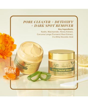 Anirui Facial Care Set: Anti-Aging Day & Night Skincare Gift Set for Women - Turmeric & Vitamin C Mask Foaming Cleanser Facial Oil - Buy Online on GoSupps.com