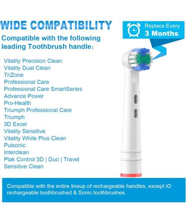 16 Packs Replacement Toothbrush Heads Compatible with Oral-B Electric Toothbrush Heads Refills Fits most Oral-B 7000/ Pro 1000/9600/500/3000/8000-Precision Clean - Buy Online on GoSupps.com
