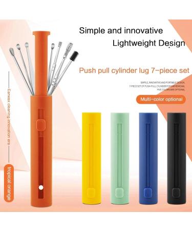 7Pcs/Set Steel Ear Wax Pickers & Remover Kit for Ear Care - Earwax Clean Curette Spoon Cleaner - Buy Online on GoSupps.com