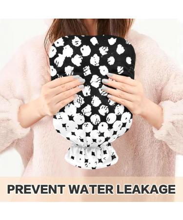 NAANLE 1L Black & White Polka Dot Hot Water Bottle - Transparent Pain Relief & Cold Therapy for Hands & Feet - Buy Online on GoSupps.com