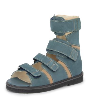 Memo Basic CP Kids Ankle Support Built-in AFO Brace Sandal 1.5 Little Kid Denim