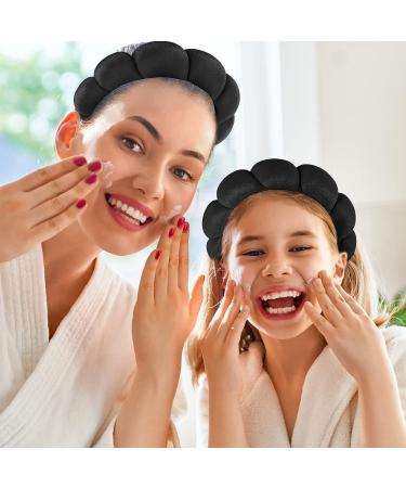 Women's Spa Headband | Soft Terry Cloth Makeup and Skincare Hairband - Black - Buy Online on GoSupps.com