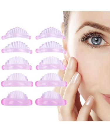 Eventerde Eyelash Lift Pads Seashell Design Eyelash Perming Curler Shield Pads Eyelash Perming Curler Shield Pads Reusable Lash Lift Tool Silicone Eyelash Perming Curler Self-Adhesive for Daily