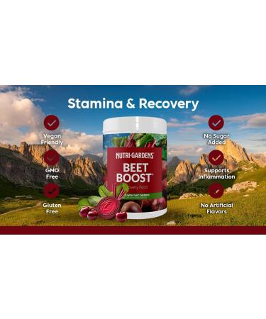 Nutri Gardens Beetroot & Tart Cherry Powder - Energy Supplement for Enhanced Oxygen Intake & VO2 Max (20 Servings - Buy Online on GoSupps.com