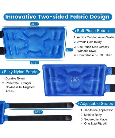Relief Expert XL Knee Ice Pack Wrap Around Entire Knee After Surgery  Large Reusable Ice Pack for Injuries  Knee Replacement Surgery  Swelling and ACL Royal Blue - Buy Online on GoSupps.com