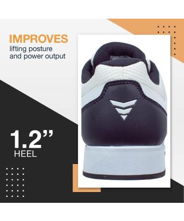Nordcore Weightlifting Shoes - Powerlifting & Bodybuilding Squat Shoes in White 43 EU | International Shipping Available - Buy Online on GoSupps.com