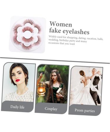 Beavorty 4 Pairs 3d false lashes make up 3d curly makeup fake eyelashes natural Miss Fake eyelashes European and American 3d fake eyelashes eyelashes 3d fake lashes fluffy slim soft - Buy Online on GoSupps.com