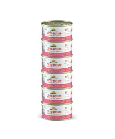 almo nature Megapack wet cat food - salmon and chicken - pack of 6 (6x70g) fish 6 pieces (1 pack) - Buy Online on GoSupps.com