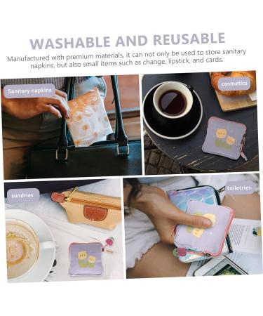 Gleavi Mini Travel Makeup Bags Set - 2 Portable Napkin Holders for Women - Period Pads & Culture Bags - 11.5x11.5x2cm - Buy Online on GoSupps.com